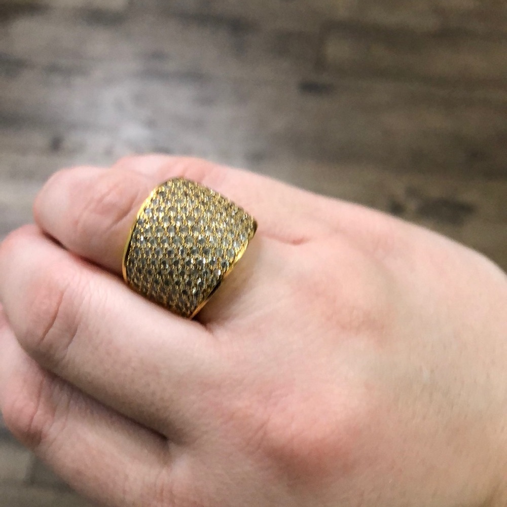 “Gold” and Crystal Ring